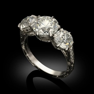 2024 personnalisé 10K/14K plaqué or Vintage Style bague de fiançailles VVS IGI GIA certifié laboratoire cultivé Moissanite femmes/hommes cadeau - Product Image 6