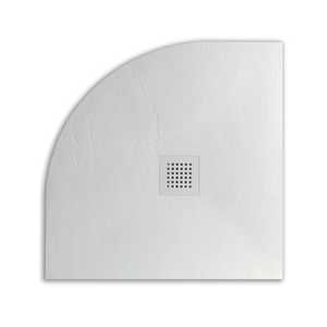 Plato de Ducha Semicircular de Resina Blanca Milán 80x80, Accesorios para Baño y Aseo - Product Image 4