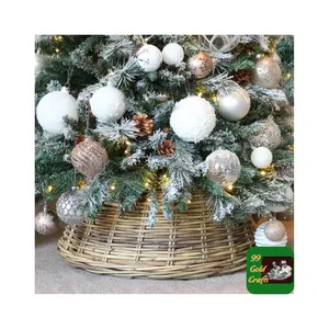 Новогодние украшения для рождественских колокольчиков, дешевая цена, ротанговая подвесная Рождественская елка, лучший поставщик, рождественские украшения, 2024