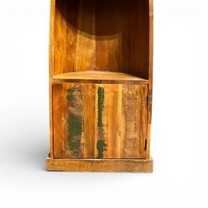 Estante para Libros Estilo Bote Antiguo, Rústico y Plegable para Almacenamiento de Libros en el Hogar, Oficina, Sala de Estar, Dormitorio u Hotel - Product Image 3