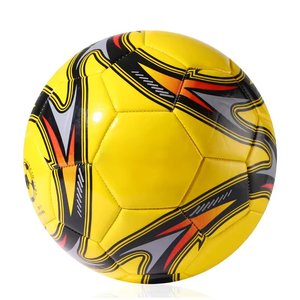 Ballon de football d'entraînement de match en cuir Pu de conception blanche jaune noire taille cinq Football officiel durable - Product Image 5