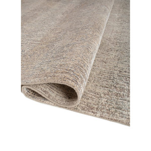 Tapis en laine et soie noué à la main Entropy Blue AKWS-13036 pour usage domestique - pour salon, couloir, rectangulaire, patchwork abstrait, fait main - Product Image 2