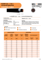 Câble de commande multiconducteurs N2XRY 0.6/1kV CU XLPE SWA PVC, conducteur en cuivre, blindage en fil d'acier, câble électrique industriel