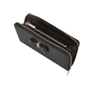 Portefeuille en cuir de luxe pour femmes avec fermeture à glissière RFID et style pochette courte avec doublure en polyester - Product Image 2