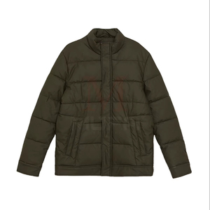 Chaqueta Acolchada con Cuello Alto para Hombre, Nueva Moda 2024, Color Sólido Informal, Estilo Urbano, Resistente al Viento, Servicio OEM, Color Personalizado, Invierno - Product Image 1