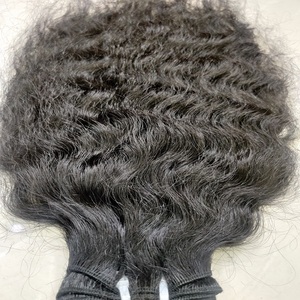 Extensions de cheveux indiens vierges naturels Remy, double trame machine, toutes couleurs, style ondulé adapté - Product Image 3