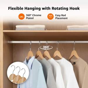 Premium Solid Wood Clothes <b>Hangers</b> for Suits, Shirts & Coats | Durable Non-Slip Wooden <b>Hangers</b> OEM Wholesale - Product Image 3