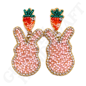 Pendientes de gota con cuentas de Pascua caprichosos hechos a mano para primavera moda festiva con estilo diario para celebraciones de Pascua - Product Image 1