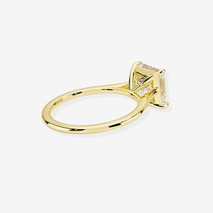 Bague de fiançailles solitaire Provence en or 18 carats avec diamant de laboratoire taille radiant pour mariage ou demande en mariage - Product Image 3