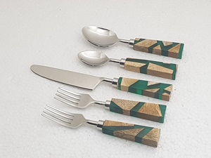 Amazing Hot Selling Design Best Reasonable Prices Direct From Indian Manufacturer Resin & Stainless Steel Flatware Set - Product Image 5