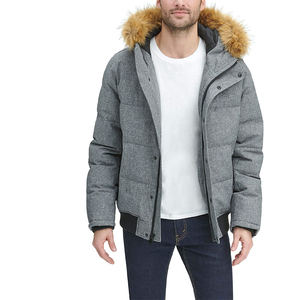 Chaqueta de invierno con logotipo personalizado de alta calidad al por mayor para hombre estilo burbuja acolchada con bolsillos de lona OEM impreso - Product Image 1