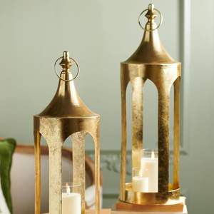 Linterna de latón Premium con intrincados patrones artesanales ideales para la decoración del templo, ambiente espiritual o vibraciones festivas - Product Image 1