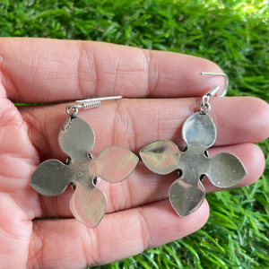 925 Sterling Silver Handmade <b>Earrings</b> with Natural <b>Green</b> Amethyst Gemstone Drop Dangle Design Christian Religious Gift Wholesale - Product Image 3