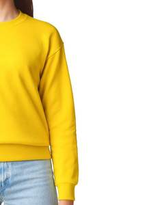Sudadera para Mujer, Amarillo Brillante, Felpa, Lisa, OEM, Impresión de Logotipo Personalizado, Ropa Casual de Invierno, 100% Algodón, Oferta - Product Image 2