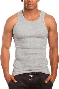 Camiseta de gimnasio sin mangas para hombre, chaleco con logotipo OEM personalizado, algodón liso, entrenamiento, gimnasio, culturismo, Fitness, camiseta sin mangas para hombre - Product Image 6