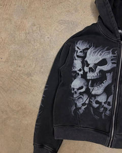 Ensemble survêtement personnalisé avec fermeture éclair et pantalon de jogging en coton mélangé, streetwear, tenue deux pièces pour hommes et femmes - Product Image 4