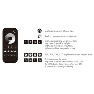 2.4GHz RF telecomando Dimmer con Touch Disc per 4 zone magnetiche compatibili con Skydance alimentatore- - Product Image 2