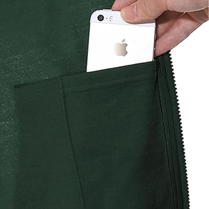 Sweat à capuche en polaire douce Ultimate pour hommes avec fermeture éclair complète-Sweat à capuche camouflage simple et décontracté avec poche Kanga et cordons de serrage - Product Image 4