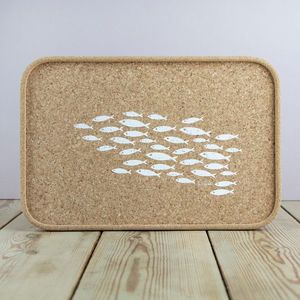 Bandeja de servicio de corcho renovable ecológica para restaurante y comedor Bandeja de comida verde Bandeja de servicio - Product Image 1