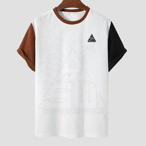 เสื้อยืดสำหรับผู้ชายผ้าฝ้ายถัก100% ระบายอากาศน้ำหนักเบา2025ออกแบบได้ตามต้องการสำหรับฤดูร้อน - Product Image 1