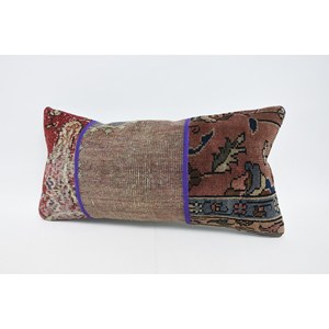 Multicolor Bohemian 12x24 Wool Kantha Pillow Vintage Embroidered Floral Print Woven Decorative Cushion Patchwork <b>18x18</b> Inch - Product Image 4