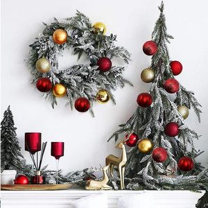 30 adornos navideños inastillables de 6cm en rojo/plata/rosa para guirnaldas de árboles y centros de mesa adornos de bolas y árboles - Product Image 2
