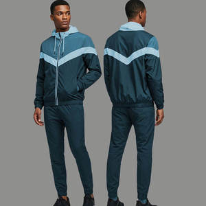 Conjunto Deportivo de Invierno para Hombre de Dos Piezas, Chándal y Camiseta Ajustados con Estampado, Tejido de Punto de Secado Rápido, 100% Algodón, Estilo Casual - Product Image 1