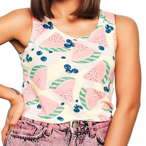 OEM โบว์กระดุมถักลายดอกไม้ลูกไม้ถักลายดอกไม้แขนกุดไร้ตะเข็บทรงลำลองคุณภาพสูงของผู้หญิงเป็นมิตรกับสิ่งแวดล้อมจำนวนมาก - Product Image 2