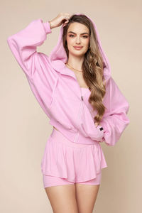 Sudaderas con Capucha Extra Grandes para Mujer, Suéteres de Lona, Manga Larga, Teñido Anudado, Bolsillos, Invierno, Frente Personalizado, Moda Retro, 100% Algodón - Product Image 4