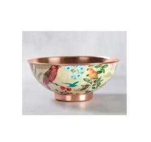 Ensemble de bols de service en métal avec design émaillé pour tables de cuisine contemporaines - Product Image 1