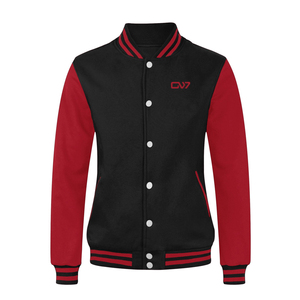 2025 vente chaude veste universitaire d'hiver pour hommes conception de tissu de laine personnalisée avec col en tricot côtelé pour adultes - Product Image 5