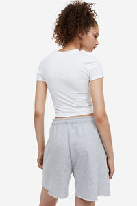 <b>women</b> <b>shorts</b> oversized French terry <b>long</b> sweat <b>shorts</b> high waist loose fit casual lounge track <b>shorts</b> custom logo set - Product Image 4