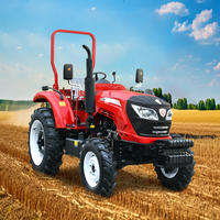 Tracteur compact 4x4 le plus vendu, mini-tracteur agricole à 4 roues motrices avec pompe et boîte de vitesses, accessoires complets inclus