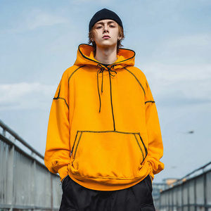 Sudadera con Capucha y Hombros Caídos para Hombre, Sudadera de Invierno de Felpa Gruesa de Algodón y Poliéster, Sudadera Holgada de Estilo Urbano para Hombre - Product Image 1