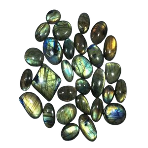 Cabujón de labradorita natural Piedras preciosas sueltas Corte ovalado Altura del artículo Alta calidad Natural - Product Image 1