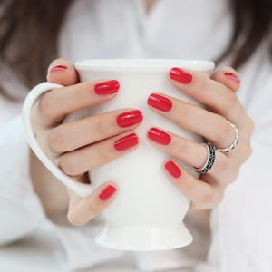 ShineB – bandes d'ongles en Gel #45567, rouge véritable, meilleures ventes, enveloppes d'ongles et autocollants de Salon faciles à Glam de haute qualité, fabriqués en corée - Product Image 3