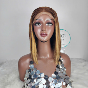 100% Raw vietnamita resaltar Ombre Color hueso recto Bob peluca pelucas de cabello humano vendedor de doble dibujado - Product Image 4