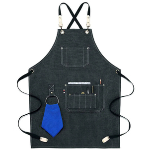 2025 delantal de uniforme de salón de algodón de lona impermeable antiincrustante resistente al aceite personalizado - Product Image 1