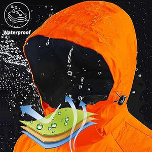 Chubasquero impermeable informal de alta calidad para hombre con capucha, chubasquero con capucha y cremallera, chaqueta ligera, aceptado por OEM - Product Image 6