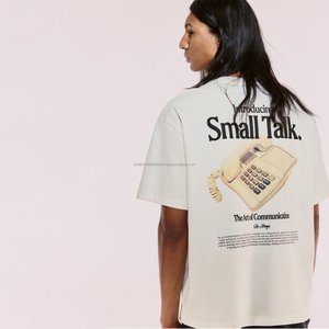 T-shirts personnalisés, votre propre marque, t-shirt en coton lourd, unisexe, coupe classique, logo imprimé vierge, 180 200 Gsm 220 240 280, haute qualité - Product Image 2