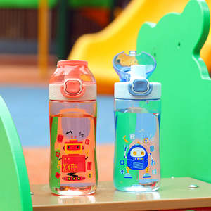 Kids Plastic <b>Water</b> Bottle Custom 450ml PP <b>Material</b> BPA Free Non Toxic Design for School Children Lightweight - Product Image 4
