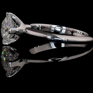 ชุดแหวนเพชรคุณภาพดีชุดแหวนทองคำบริสุทธิ์3.11แหวนเพชรทรงกลม18K สีขาว - Product Image 2