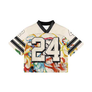 Men Women Football Fan Practice Jersey Short Sleeve Mesh Custom Embroidery UPF 50 American Football Uniform - Product Image 5