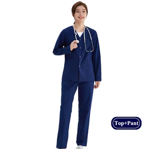 Ensemble d'uniformes médicaux unisexes personnalisables en tissu coton-polyester avec détection d'aiguilles pour hommes et femmes - Product Image 5