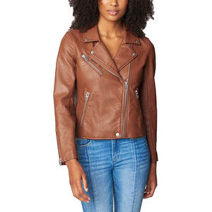 Chaqueta de cuero genuino cálida de último diseño personalizado para mujer, chaqueta de cuero de manga larga para mujer 2025 - Product Image 1