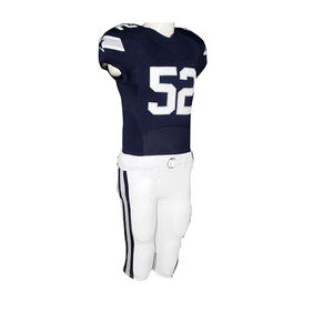 OME Service <b>Football</b> Uniform Kit <b>White</b> Color V Neck Polyester Made American <b>Football</b> Uniform Kit With Custom Name and Number - Product Image 2