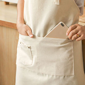 Tablier de chef de cuisine pour la cuisine Barbecue Cuisson Restaurant Réglable Coton Lin Cuir Imperméable Professionnel Vêtements de Travail - Product Image 2