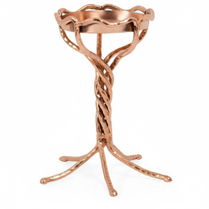 Porte-bougie en métal poli élégant, bougeoir en fer de qualité supérieure, ornement pour mariage et décoration intérieure, finition argentée - Product Image 4