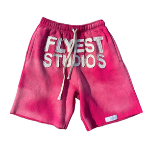 Custom <b>Men's</b> High Quality 100% Cotton Sun fade Acid Wash <b>Shorts</b> with Distress Embroidery Streetwear Style Applique <b>Patches</b> <b>Short</b> - Product Image 1