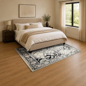 Tapis RUGS DEPOT LXDP-0307, vente en gros, gris argenté, style bohème tribal, imprimé numérique, lavable en machine, tapis en chenille antidérapant - Product Image 3